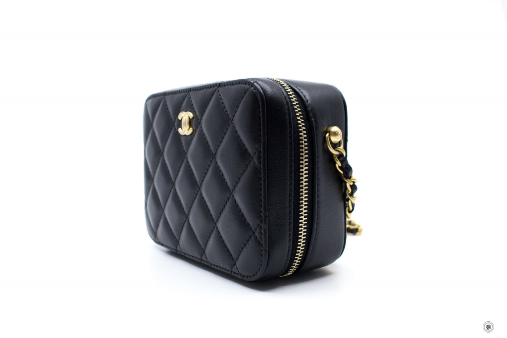 Top Quality Chanel AP2463B02916 Mini Camera Case Black / 94305 Lambskin Shoulder Bags Gbhw