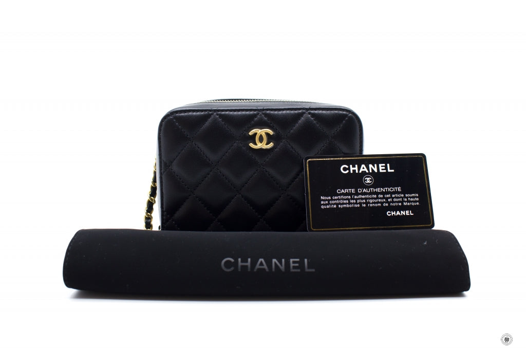 Top Quality Chanel AP2463B02916 Mini Camera Case Black / 94305 Lambskin Shoulder Bags Gbhw