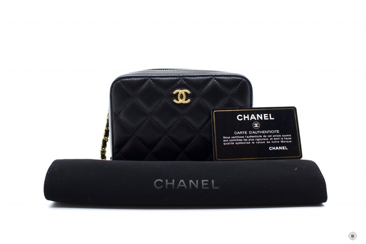 Top Quality Chanel AP2463B02916 Mini Camera Case Black / 94305 Lambskin Shoulder Bags Gbhw