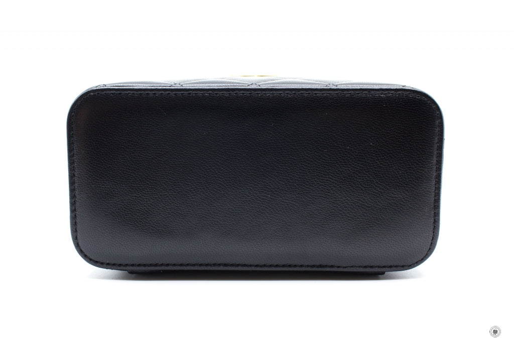 Top Quality Chanel AP2550B07242 Vanity With Gold And Silver Chain Black / 94305 Lambskin Shoulder Bags Shw