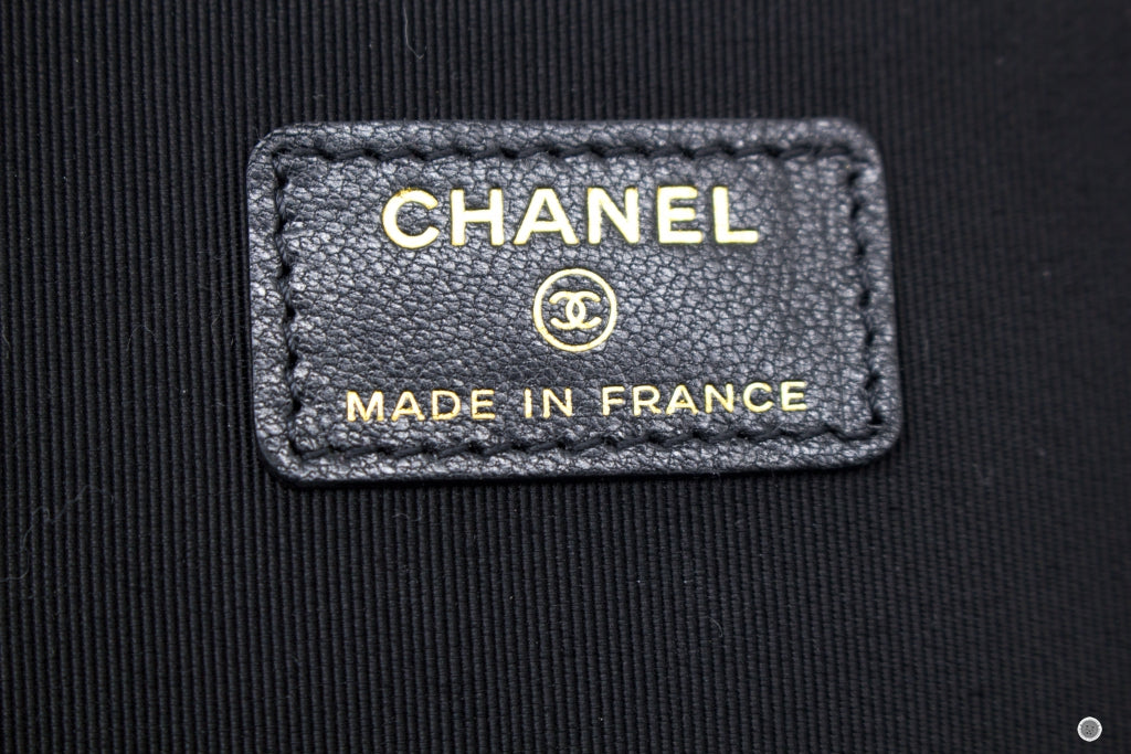 Top Quality Chanel AP2550B07242 Vanity With Gold And Silver Chain Black / 94305 Lambskin Shoulder Bags Shw