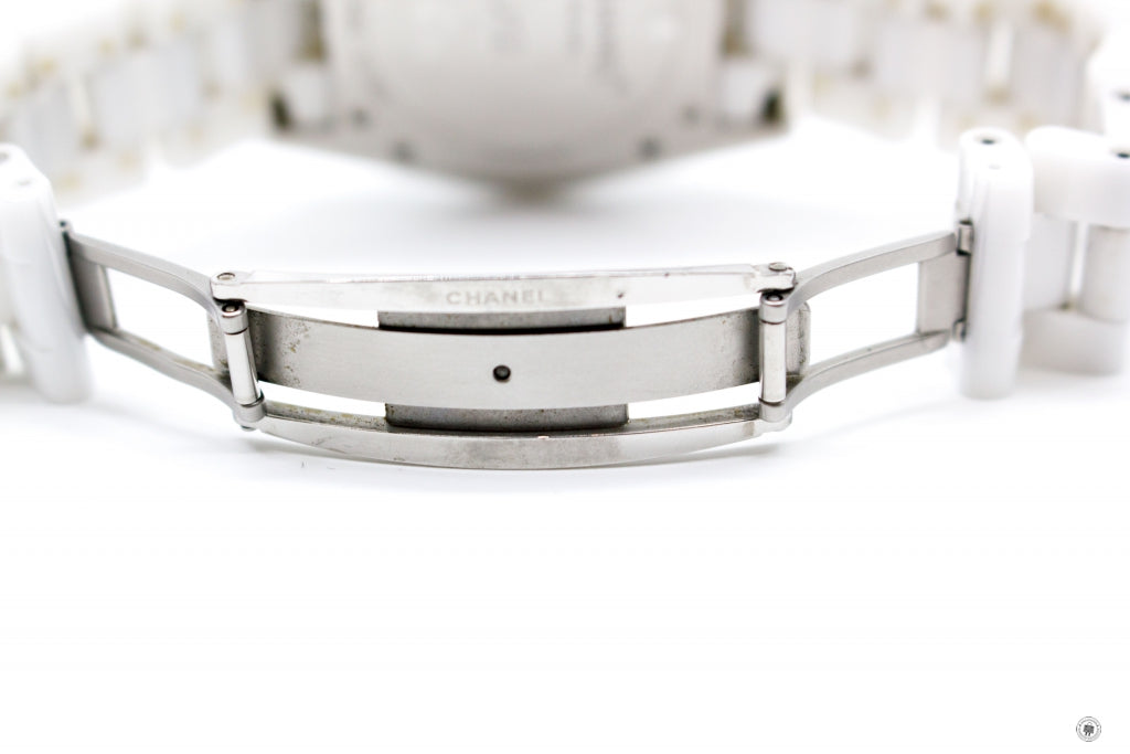Top Quality Chanel H2009 J12 Chronograph Watch 41MM Diamond Indicators  White Stainless Steel Watches