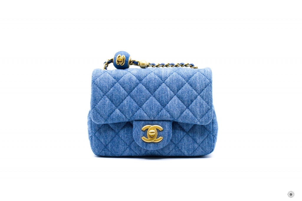 Top Quality Chanel AS1786B07306 Denim Mini Flap Bag Denim / NG353 Fabric Shoulder Bags Ghw