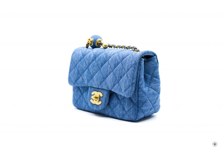 Top Quality Chanel AS1786B07306 Denim Mini Flap Bag Denim / NG353 Fabric Shoulder Bags Ghw