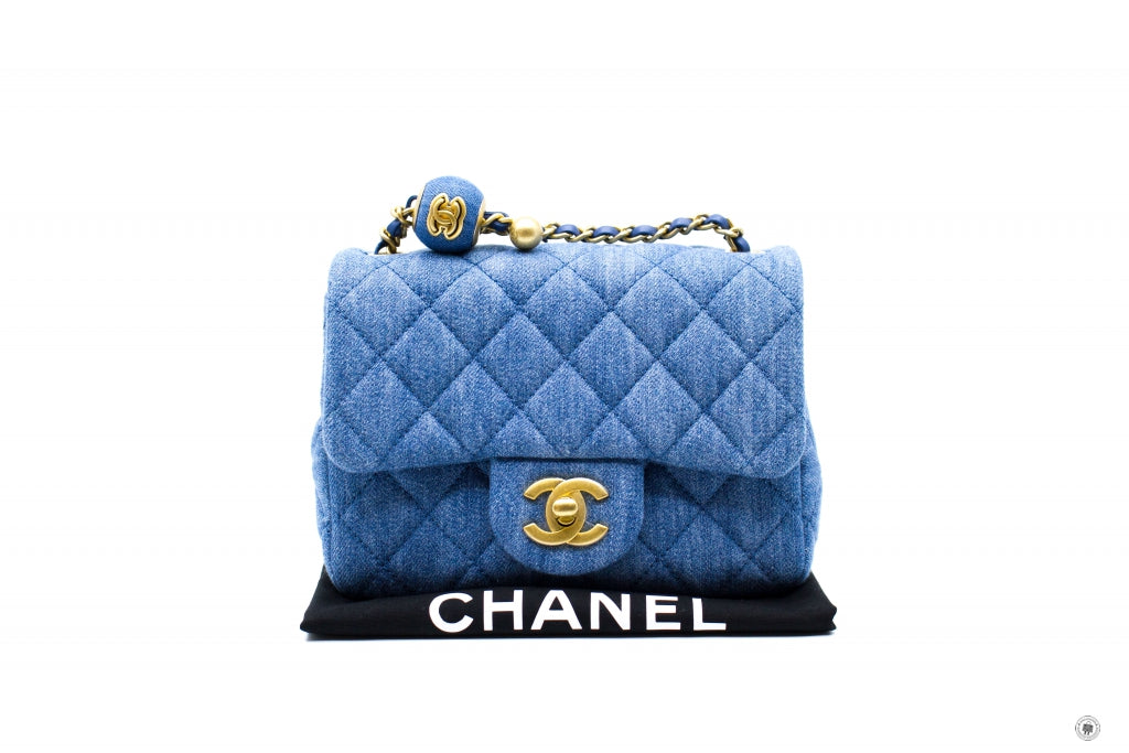Top Quality Chanel AS1786B07306 Denim Mini Flap Bag Denim / NG353 Fabric Shoulder Bags Ghw