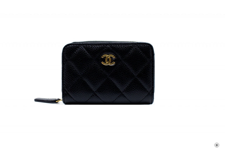 Top Quality Chanel AP0216Y01864 Classic CC Coin Purse Black / C3906 Caviar Coin Purse Shw