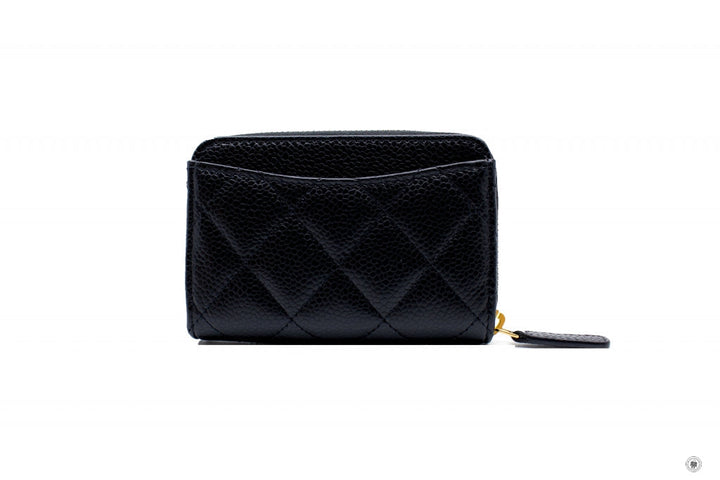 Top Quality Chanel AP0216Y01864 Classic CC Coin Purse Black / C3906 Caviar Coin Purse Shw