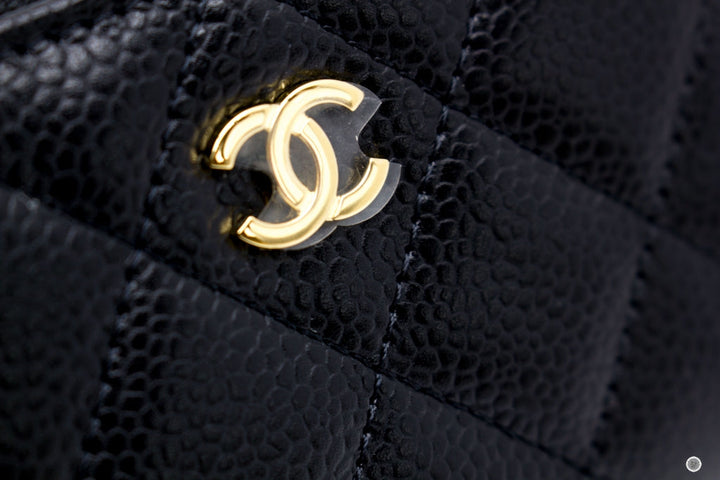Top Quality Chanel AP0216Y01864 Classic CC Coin Purse Black / C3906 Caviar Coin Purse Shw