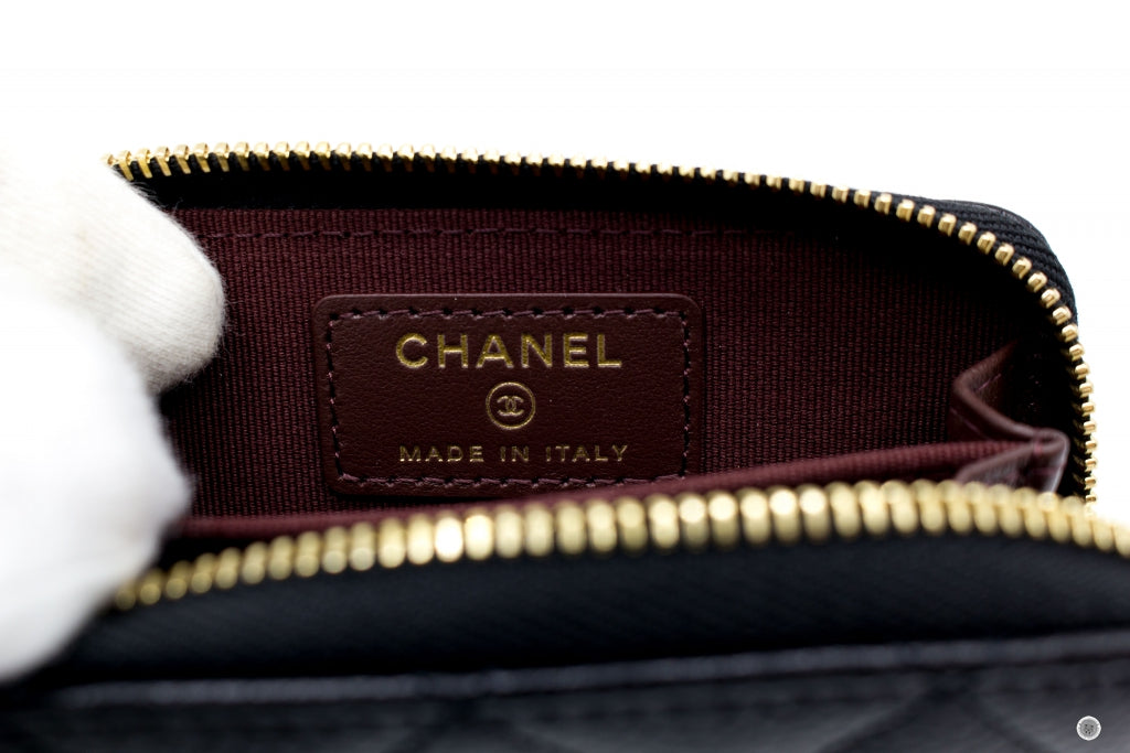 Top Quality Chanel AP0216Y01864 Classic CC Coin Purse Black / C3906 Caviar Coin Purse Shw