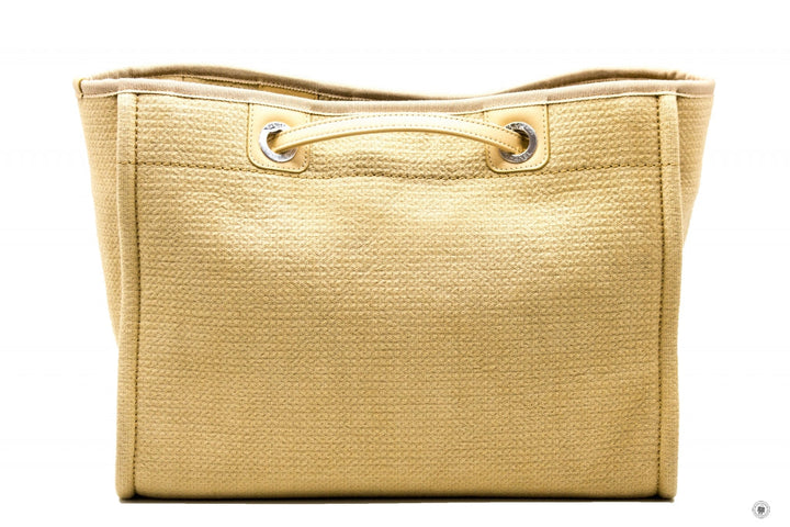 Top Quality Chanel A67001B07300 Deauville Shopping Tote  Khaki / NG121 Fabric Tote Bag Shw