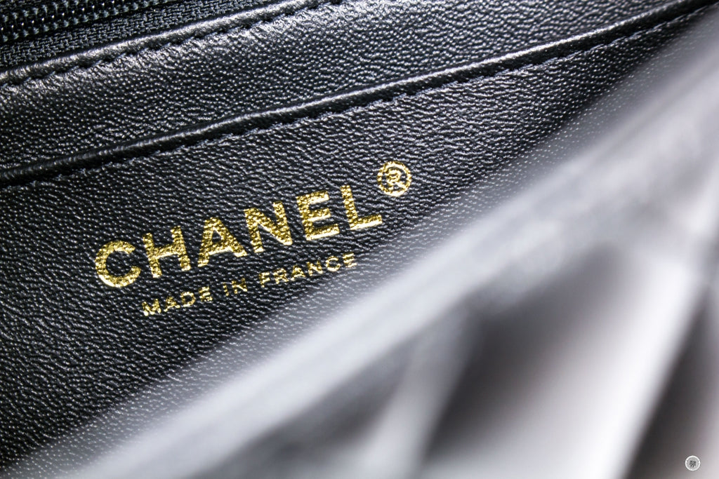 Top Quality Chanel AS2431B06660 Mini Flap Bag With Top Handle Black / 94305 Lambskin Shoulder Bags Ghw