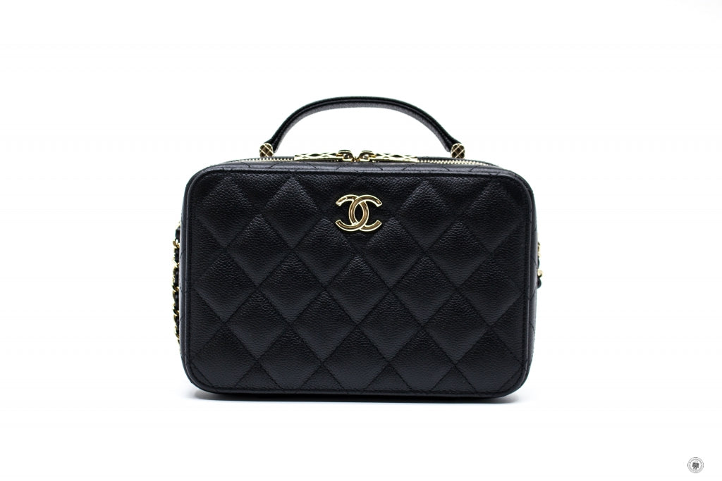 Top Quality Chanel AS3168B07894 Vanity Case  Black / 94305 Caviar Shoulder Bags Ghw