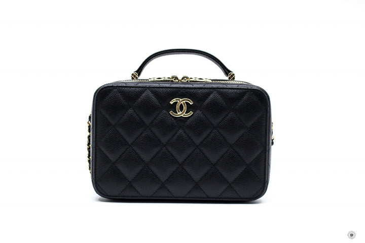 Top Quality Chanel AS3168B07894 Vanity Case  Black / 94305 Caviar Shoulder Bags Ghw