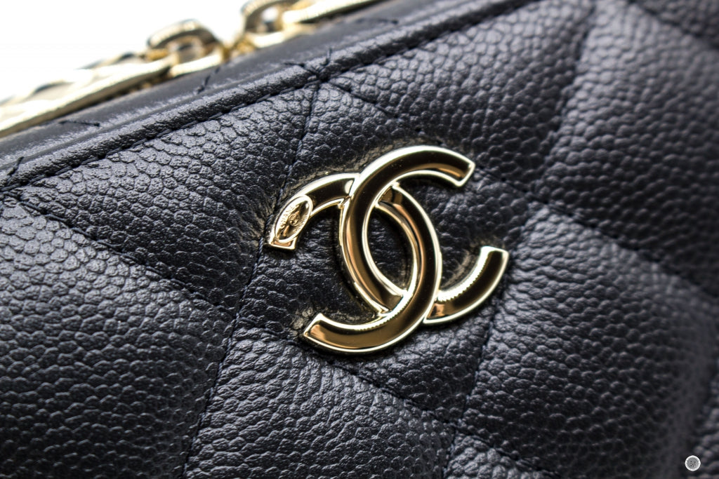 Top Quality Chanel AS3168B07894 Vanity Case  Black / 94305 Caviar Shoulder Bags Ghw