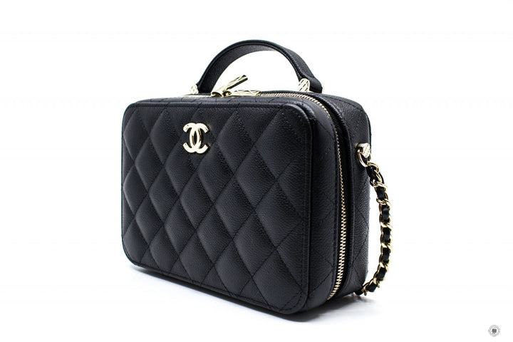 Top Quality Chanel AS3168B07894 Vanity Case  Black / 94305 Caviar Shoulder Bags Ghw