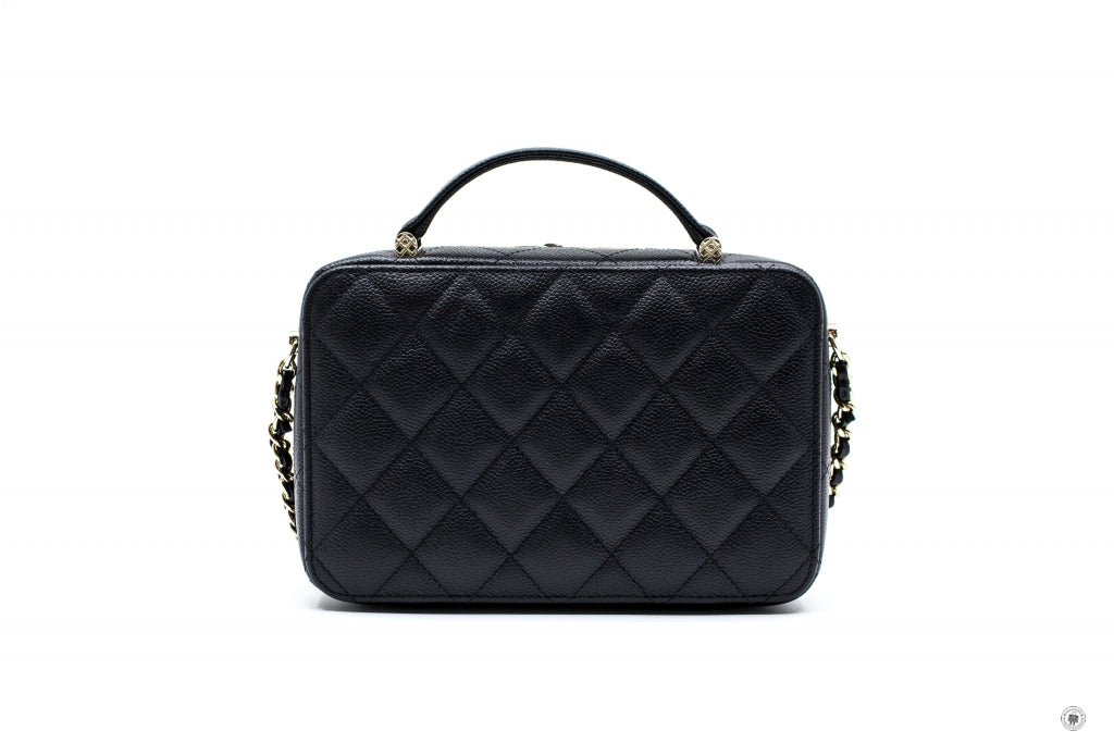 Top Quality Chanel AS3168B07894 Vanity Case  Black / 94305 Caviar Shoulder Bags Ghw