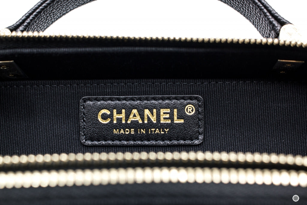 Top Quality Chanel AS3168B07894 Vanity Case  Black / 94305 Caviar Shoulder Bags Ghw