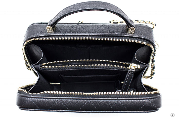 Top Quality Chanel AS3168B07894 Vanity Case  Black / 94305 Caviar Shoulder Bags Ghw