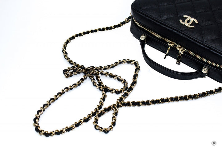 Top Quality Chanel AS3168B07894 Vanity Case  Black / 94305 Caviar Shoulder Bags Ghw