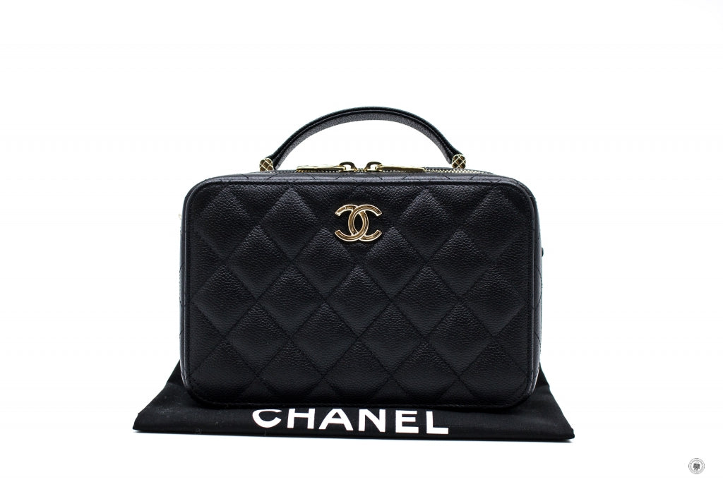 Top Quality Chanel AS3168B07894 Vanity Case  Black / 94305 Caviar Shoulder Bags Ghw