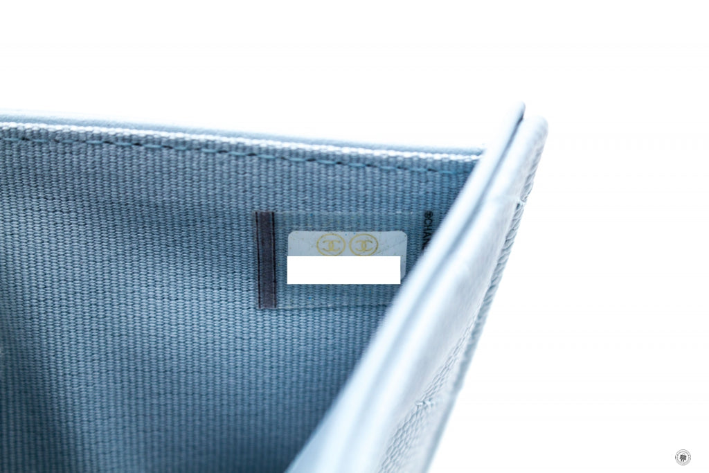 Top Quality Chanel AP0232Y33352 Classic Flap Wallet Baby Blue / NG752 Caviar Short Wallet Shw