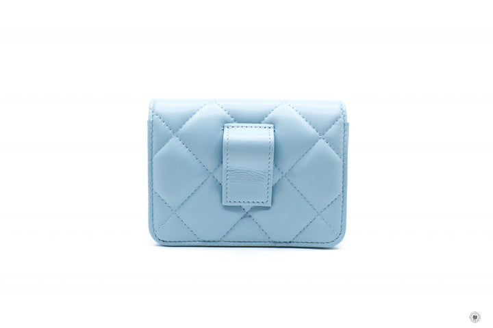 Top Quality Chanel AP2637B07570 Belt Bag With CC Enamel Logo Baby Blue / NG752 Calfskin Belt Bag Gbhw