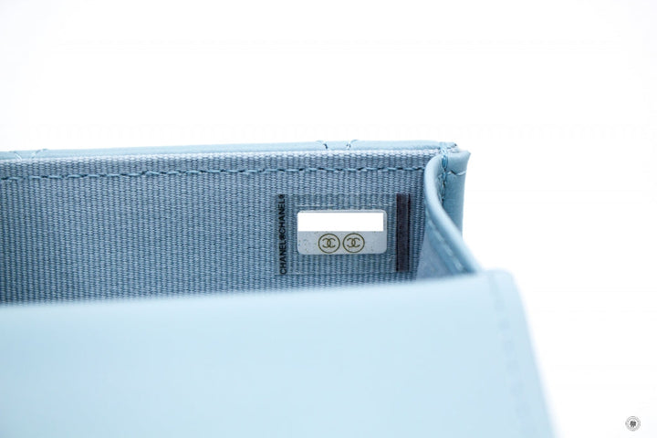 Top Quality Chanel AP2637B07570 Belt Bag With CC Enamel Logo Baby Blue / NG752 Calfskin Belt Bag Gbhw