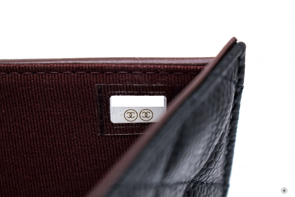 Top Quality Chanel AP0232Y01864 Classic Flap Wallet Black / C3906 Caviar Short Wallet Ghw