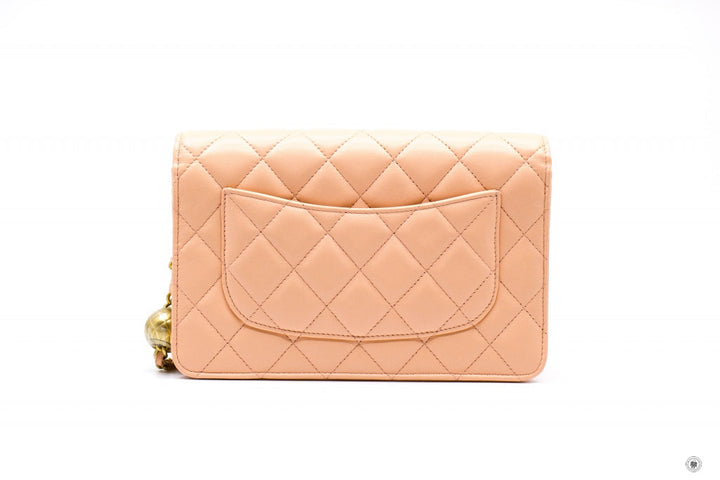 Top Quality Chanel AP1450B02916 Pearl Crush Wallet ON Chain Woc  Apricot / NG119 Lambskin Shoulder Bags Gbhw