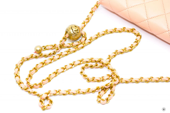 Top Quality Chanel AP1450B02916 Pearl Crush Wallet ON Chain Woc  Apricot / NG119 Lambskin Shoulder Bags Gbhw