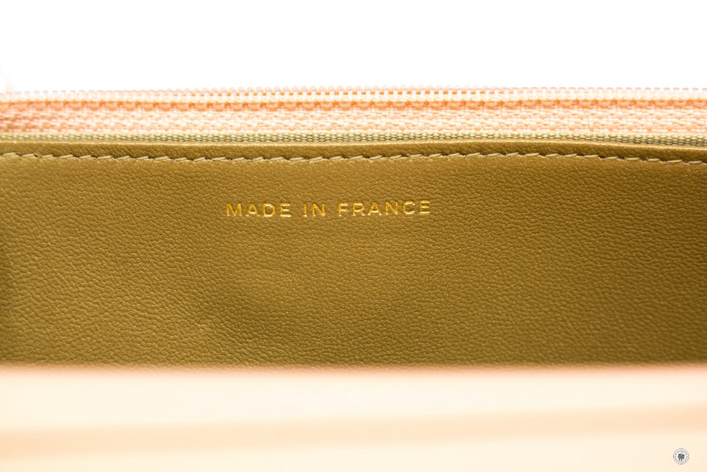 Top Quality Chanel AP1450B02916 Pearl Crush Wallet ON Chain Woc  Apricot / NG119 Lambskin Shoulder Bags Gbhw
