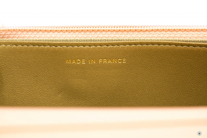 Top Quality Chanel AP1450B02916 Pearl Crush Wallet ON Chain Woc  Apricot / NG119 Lambskin Shoulder Bags Gbhw