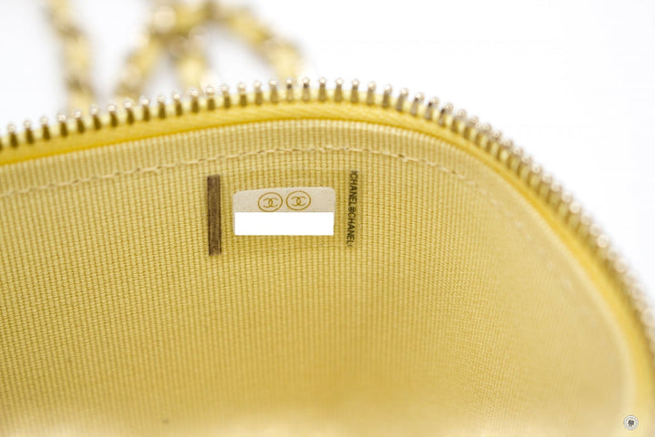 Top Quality Chanel AP2198B06660 Small Vanity Case Yellow / NG754 Calfskin Shoulder Bags Ghw