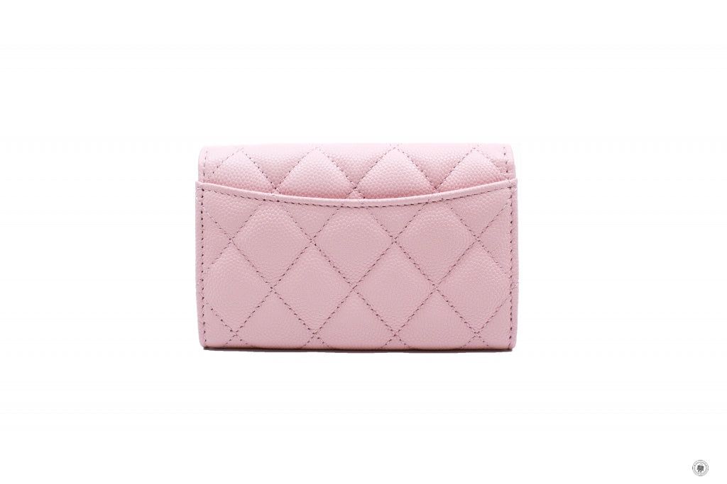 Top Quality Chanel AP0214Y33352 Classic Card Holder Pink / NH620 Caviar Card Holder Pbhw