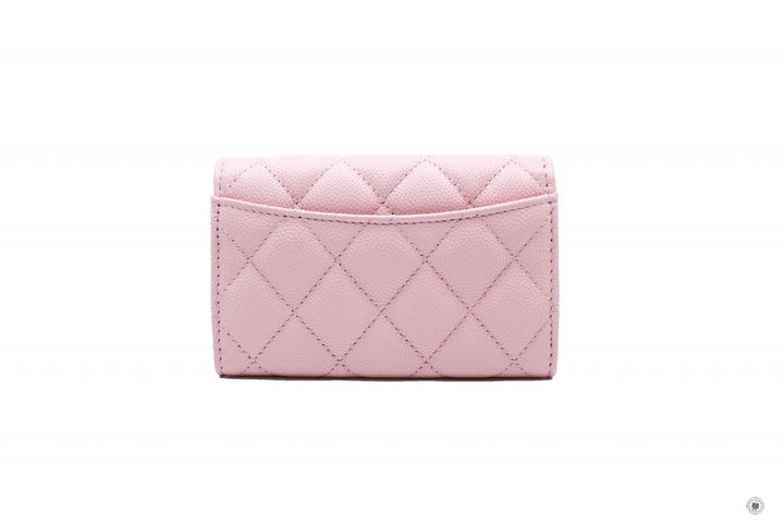 Top Quality Chanel AP0214Y33352 Classic Card Holder Pink / NH620 Caviar Card Holder Pbhw
