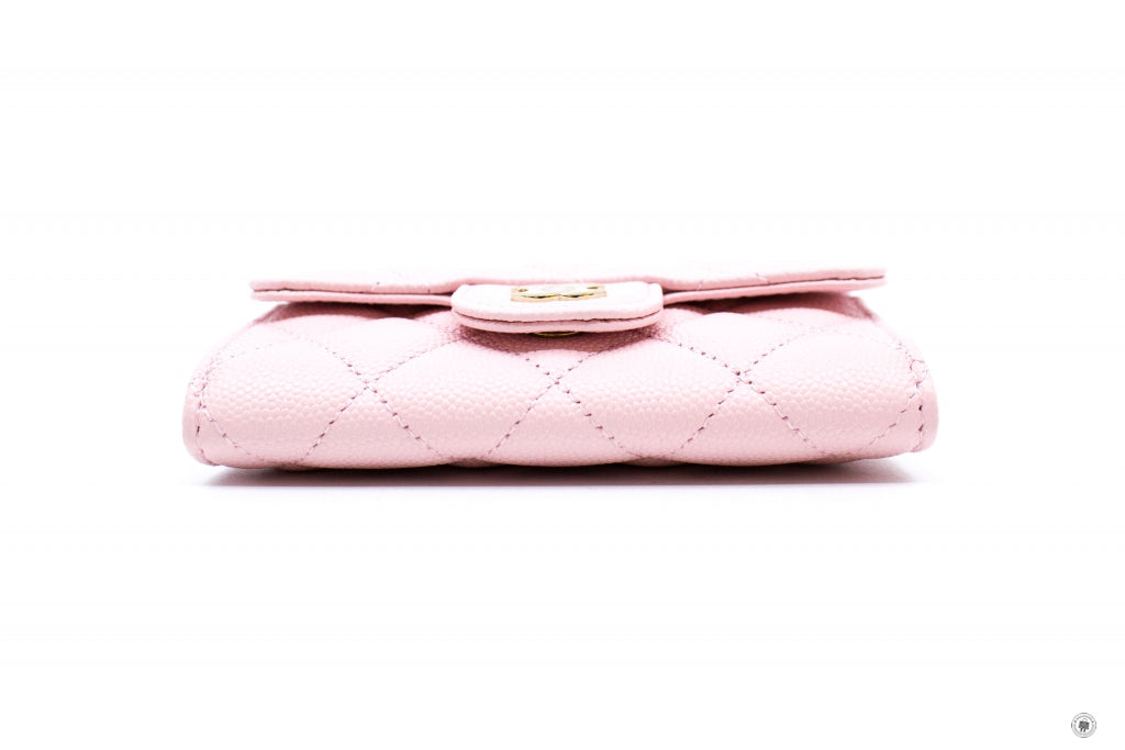 Top Quality Chanel AP0214Y33352 Classic Card Holder Pink / NH620 Caviar Card Holder Pbhw