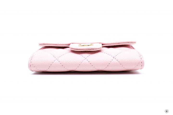 Top Quality Chanel AP0214Y33352 Classic Card Holder Pink / NH620 Caviar Card Holder Pbhw