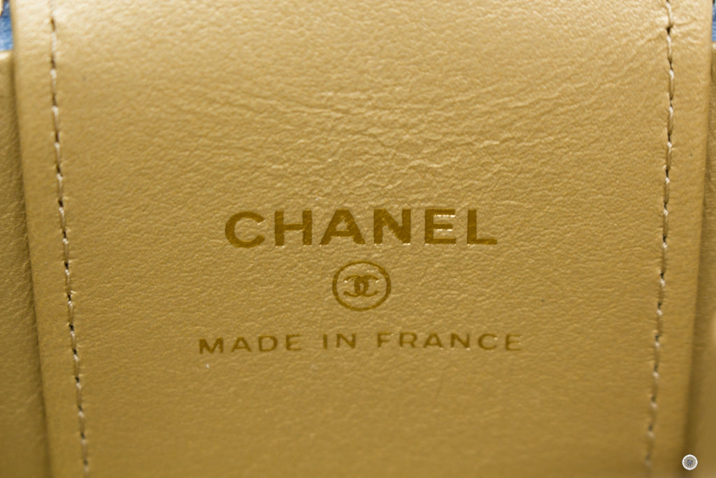 Top Quality Chanel AP1447B08034 Small Vanity With Chain Crush Light Blue / NH626 Lambskin Shoulder Bags Gbhw