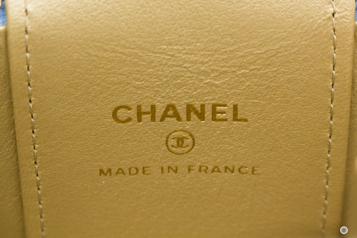 Top Quality Chanel AP1447B08034 Small Vanity With Chain Crush Light Blue / NH626 Lambskin Shoulder Bags Gbhw