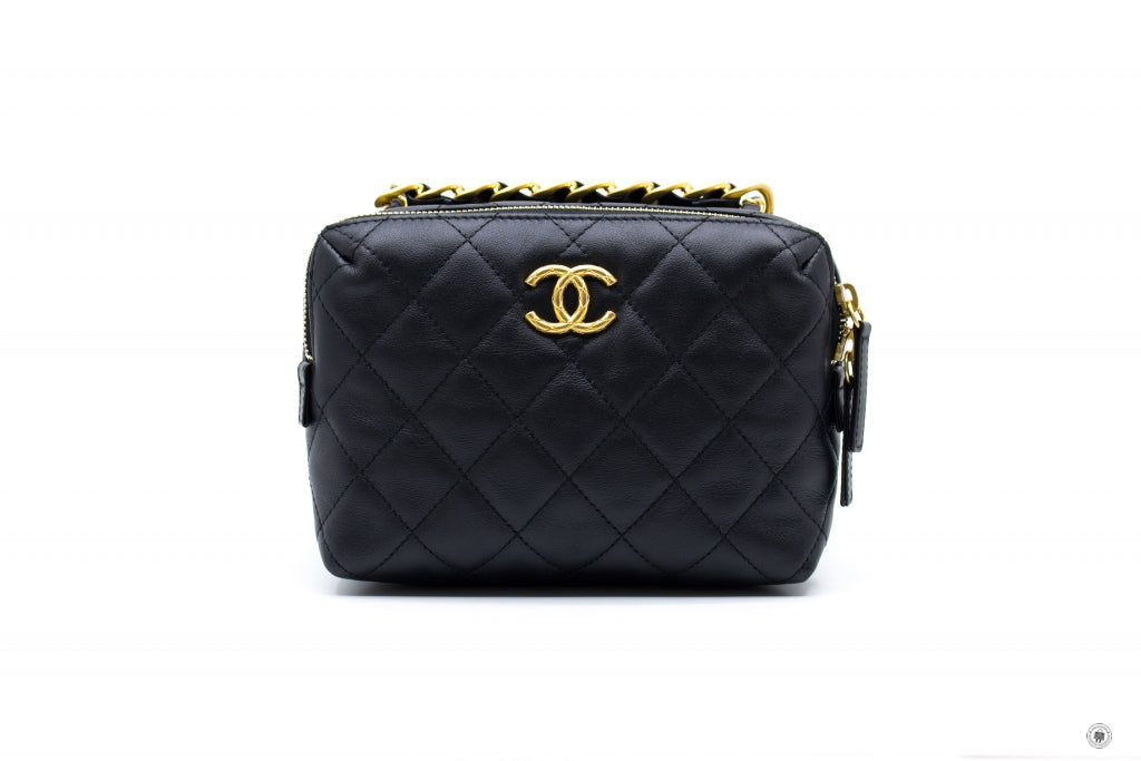 Top Quality Chanel AS3229B08008 Mini Bowling Bag  Black / 94305 Calfskin Shoulder Bags Gbhw