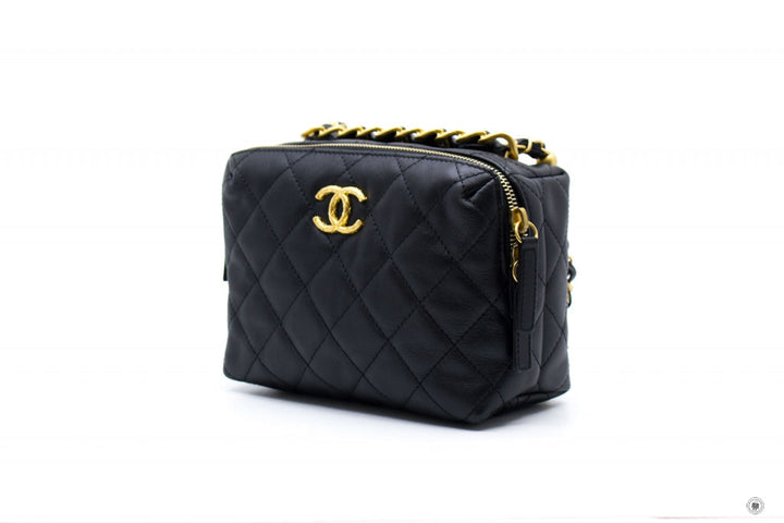 Top Quality Chanel AS3229B08008 Mini Bowling Bag  Black / 94305 Calfskin Shoulder Bags Gbhw