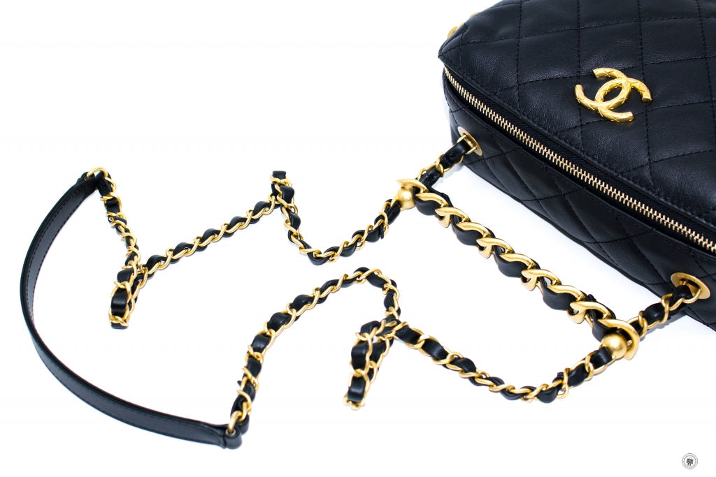 Top Quality Chanel AS3229B08008 Mini Bowling Bag  Black / 94305 Calfskin Shoulder Bags Gbhw