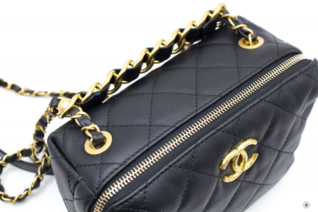 Top Quality Chanel AS3229B08008 Mini Bowling Bag  Black / 94305 Calfskin Shoulder Bags Gbhw