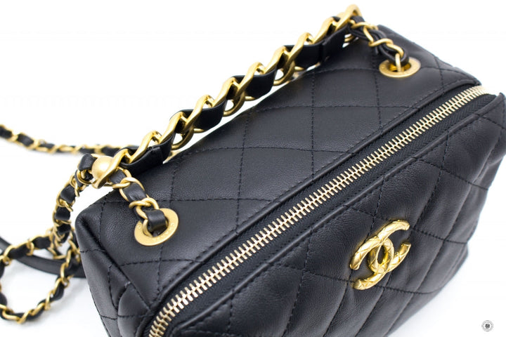 Top Quality Chanel AS3229B08008 Mini Bowling Bag  Black / 94305 Calfskin Shoulder Bags Gbhw