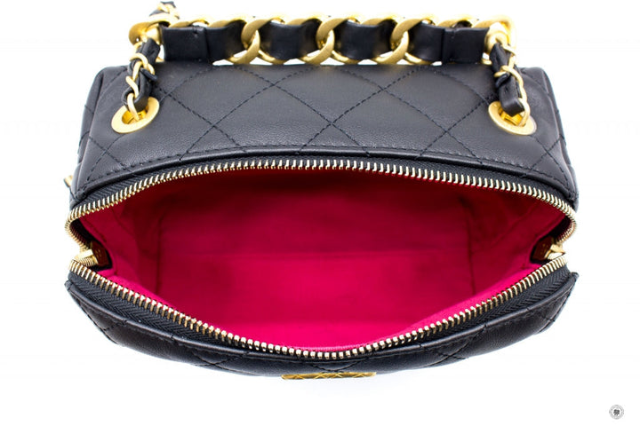 Top Quality Chanel AS3229B08008 Mini Bowling Bag  Black / 94305 Calfskin Shoulder Bags Gbhw