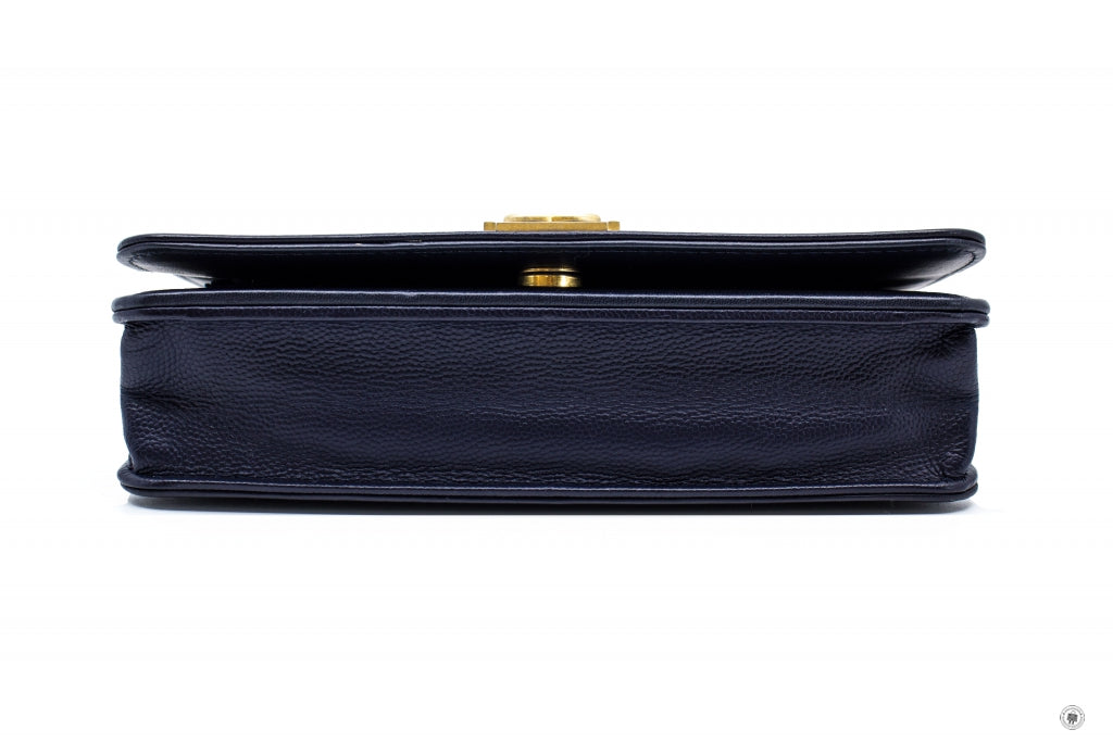 Top Quality Chanel Boy Wallet ON Chain Navy  Caviar Shoulder Bags Gbhw