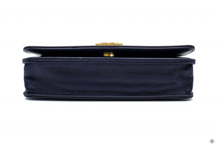 Top Quality Chanel Boy Wallet ON Chain Navy  Caviar Shoulder Bags Gbhw
