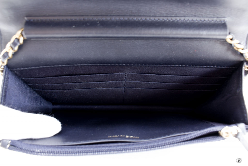 Top Quality Chanel Boy Wallet ON Chain Navy  Caviar Shoulder Bags Gbhw