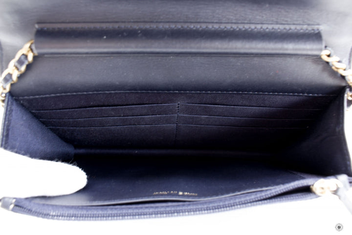 Top Quality Chanel Boy Wallet ON Chain Navy  Caviar Shoulder Bags Gbhw