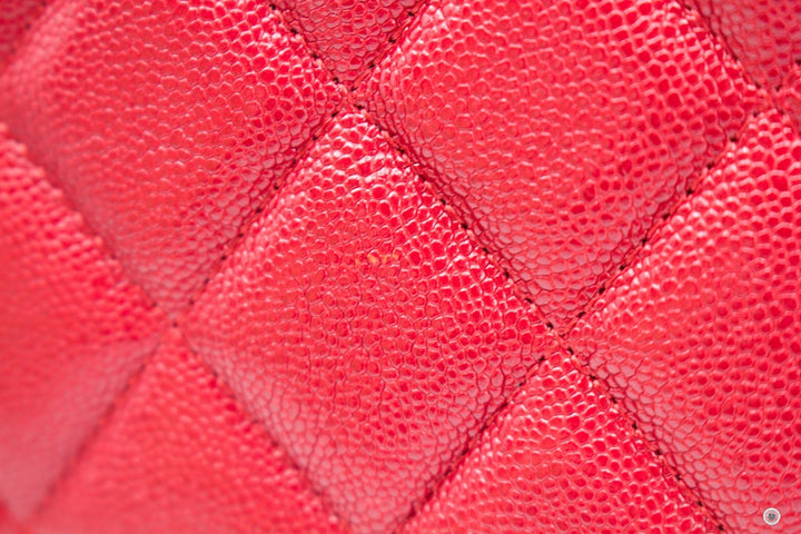 Top Quality Chanel Boy Zip Pouch  Red Caviar Pouch Sbhw